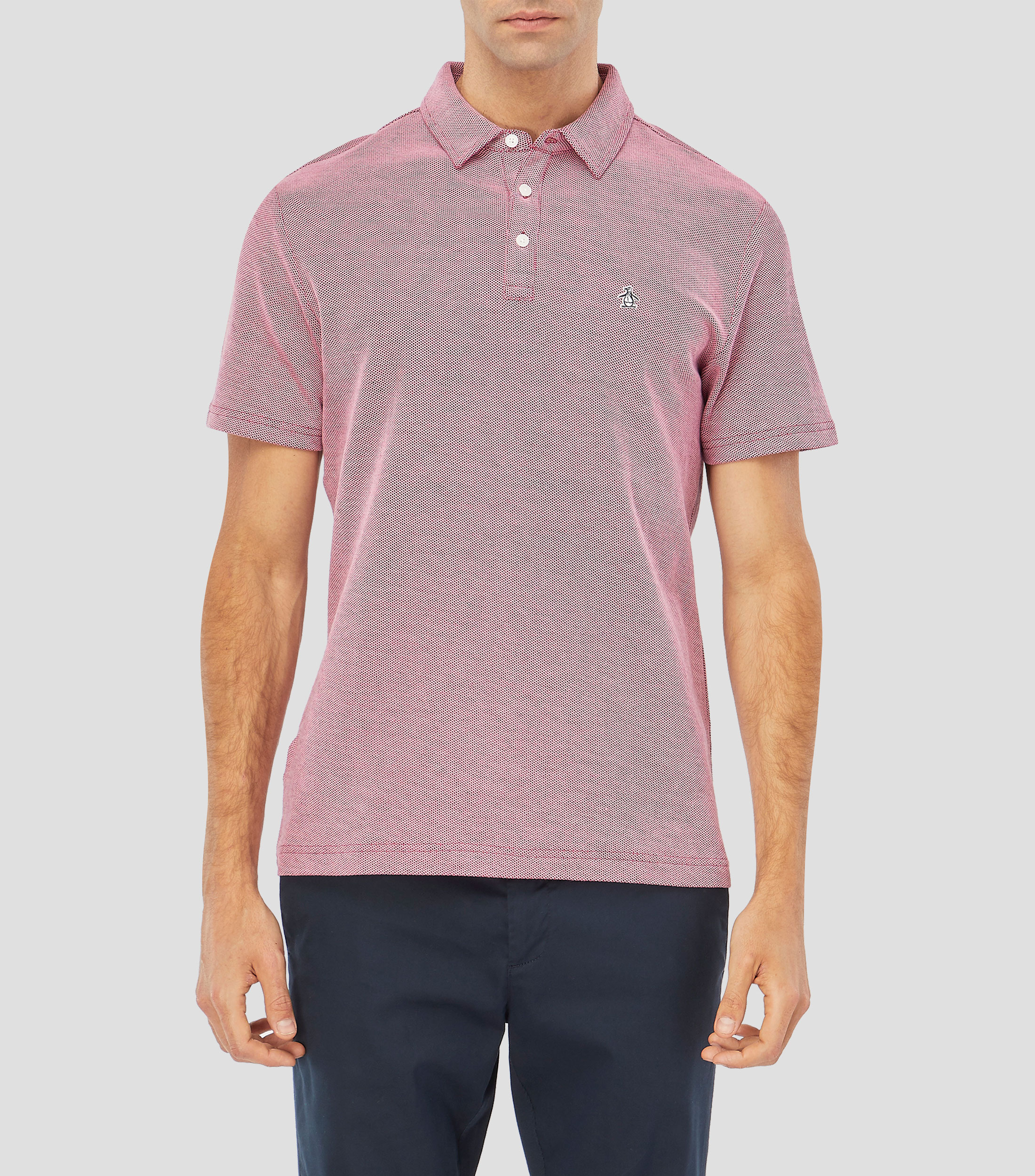Playera tipo polo manga corta lisa Hombre